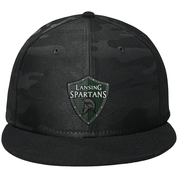 Lansing Spartans New Era Camo Flat Bill Snapback Cap