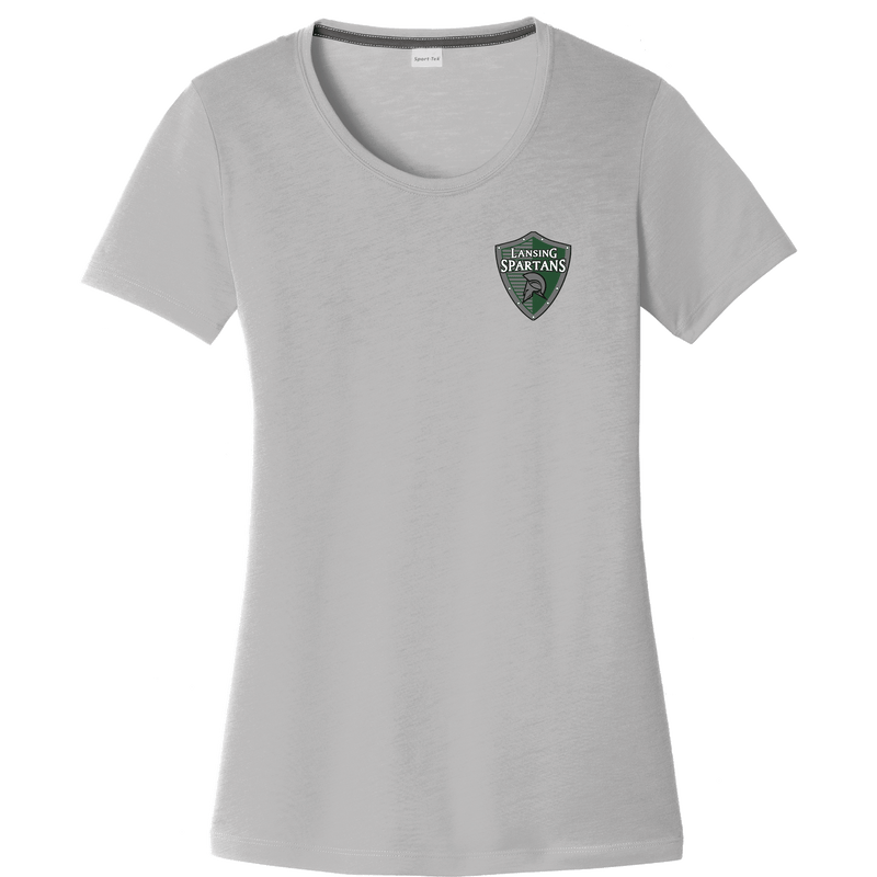 Lansing Spartans Ladies PosiCharge Competitor Cotton Touch Scoop Neck Tee