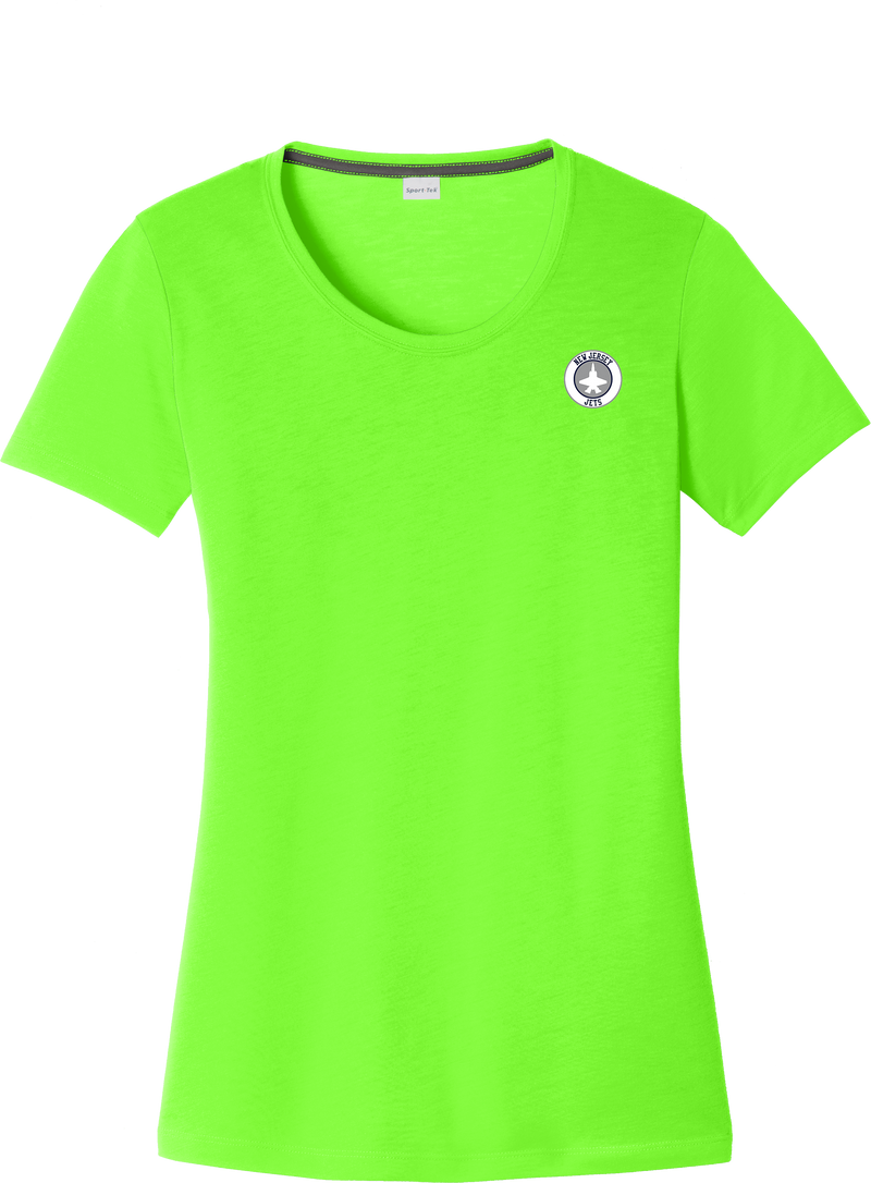 NJ Jets Ladies PosiCharge Competitor Cotton Touch Scoop Neck Tee