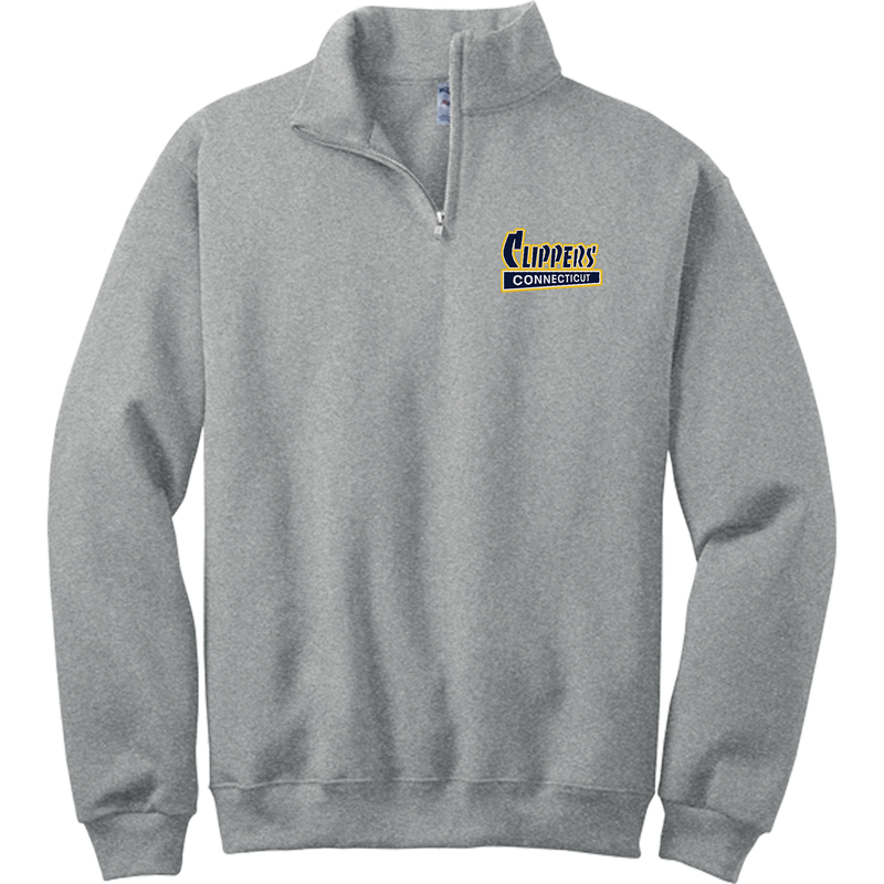 CT Clippers NuBlend 1/4-Zip Cadet Collar Sweatshirt