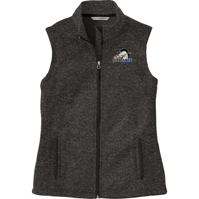 Mid-State Mustangs Ladies Sweater Fleece Vest