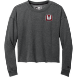 CT Whalers Tier 1 New Era Ladies Tri-Blend Fleece Crop Crew