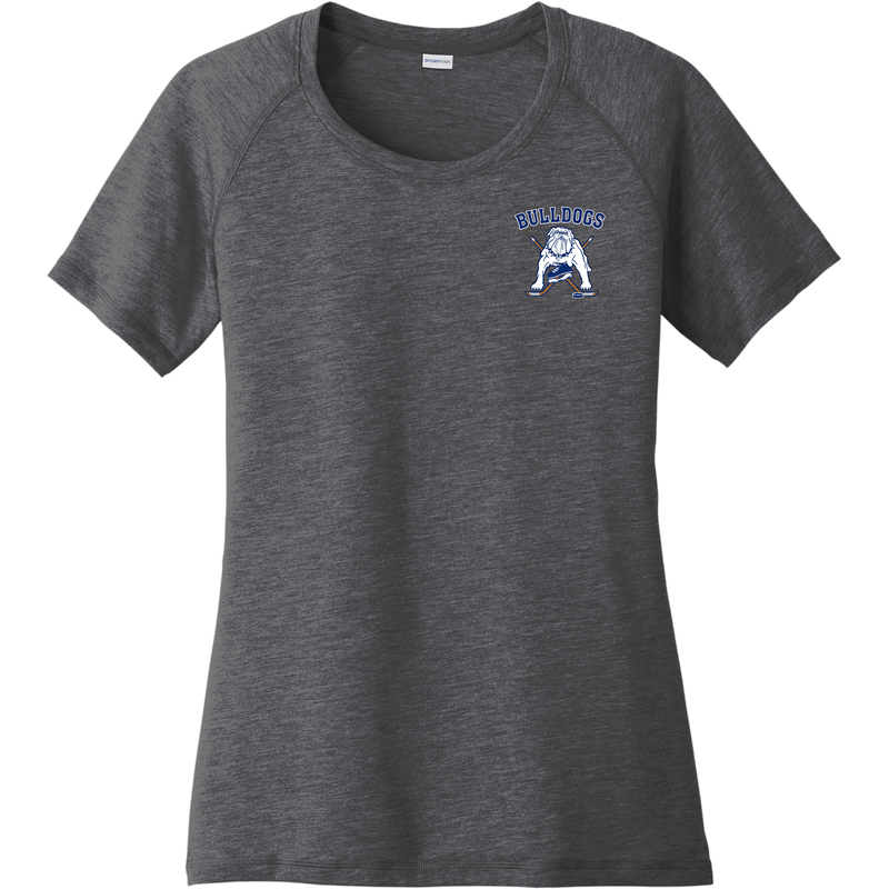 Chicago Bulldogs Ladies PosiCharge Tri-Blend Wicking Scoop Neck Raglan Tee