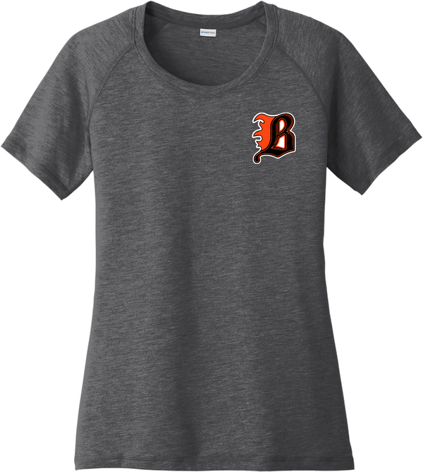 Philadelphia Blazers Ladies PosiCharge Tri-Blend Wicking Scoop Neck Raglan Tee