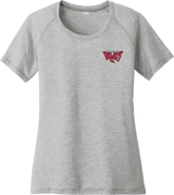 York Devils Ladies PosiCharge Tri-Blend Wicking Scoop Neck Raglan Tee