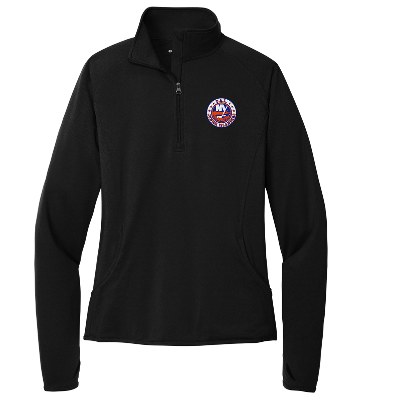 PAL Jr. Islanders Ladies Sport-Wick Stretch 1/4-Zip Pullover