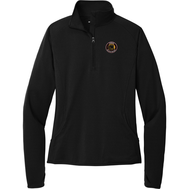 MD Jr. Black Bears Ladies Sport-Wick Stretch 1/4-Zip Pullover