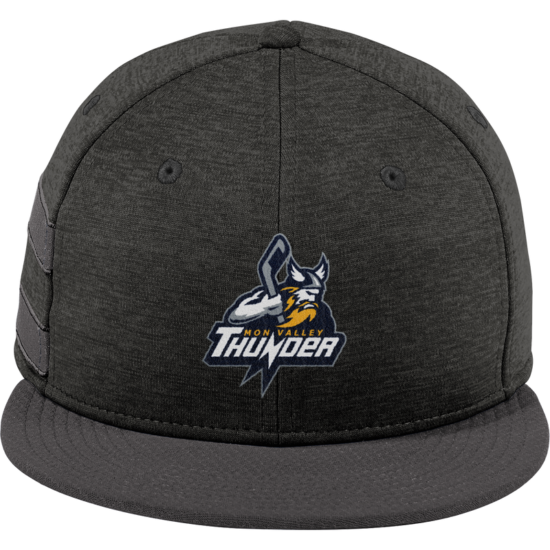 Mon Valley Thunder New Era Shadow Heather Striped Flat Bill Snapback Cap