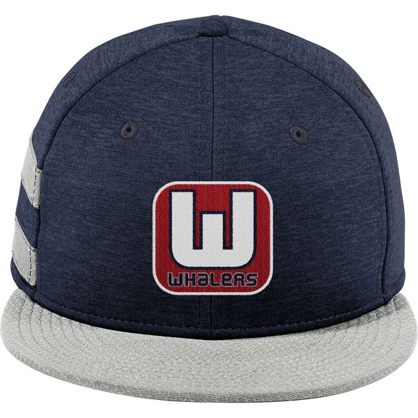 CT Whalers Tier 1 New Era Shadow Heather Striped Flat Bill Snapback Cap