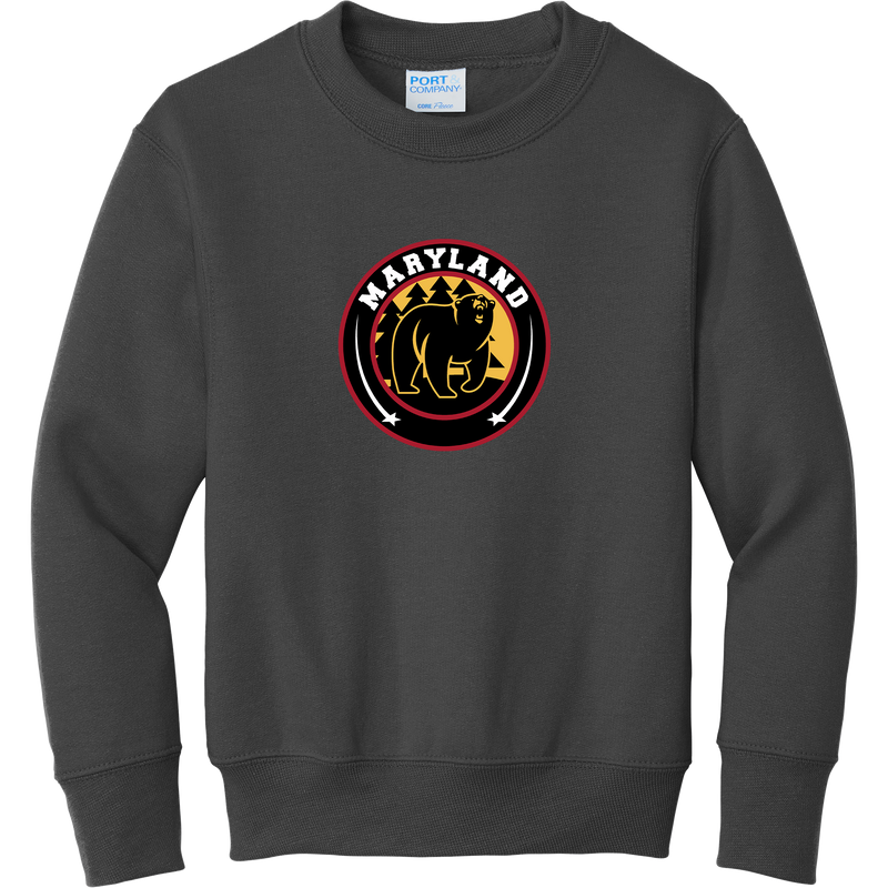 Maryland Black Bears Youth Core Fleece Crewneck Sweatshirt