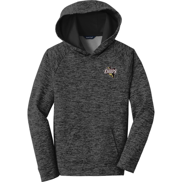 Mercer Chiefs Youth PosiCharge Electric Heather Fleece Hooded Pullover